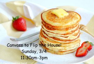 Flip the pancakes, Flip the House @ Hosted by Vicky Wolfe Schulte